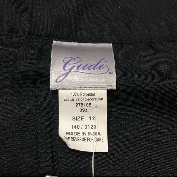 Gudi Faux Wrap Black Sequin Skirt - Picture 15 of 16